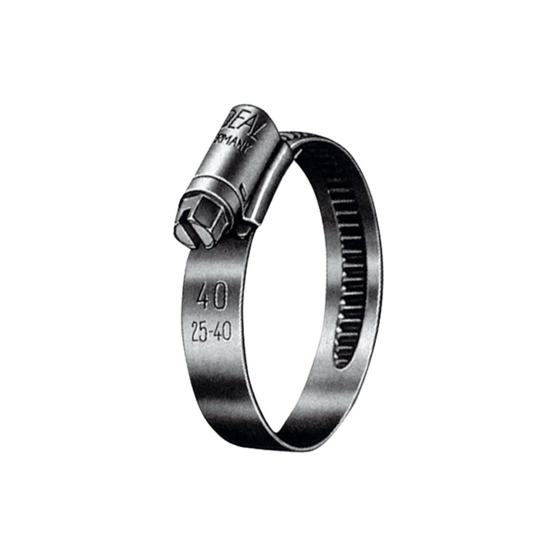 Riegler Collier de serrage à vis sans fin, acier chromé (W2), 40 - 60 mm, 9 mm