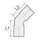 Riegler Connecteur d'angle 45°, laiton, »sharkbite«, pour tube Ø ext. 15 mm