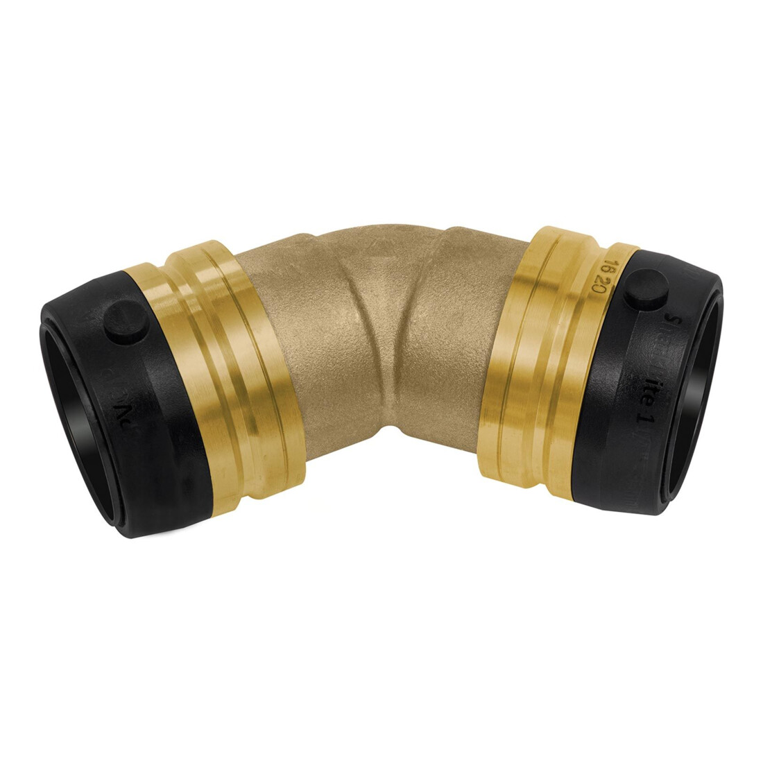 Riegler Connecteur d'angle 45°, laiton, »sharkbite«, pour tube Ø ext. 22 mm