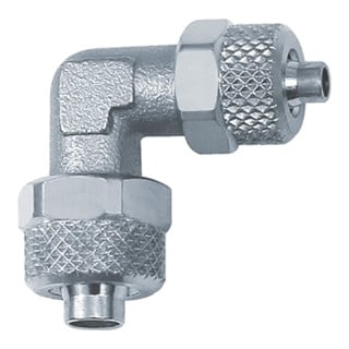 Riegler Connecteur d'angle réduit, pour tuyau 8/6 - 6/4 mm, SW 10, MS zingué