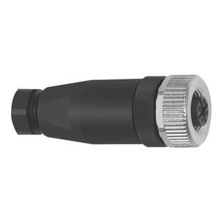 Riegler Connecteur droit, 4 pôles, sans câble