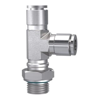 Riegler Connecteur T emboîtable, forme L, rotatif, M5 a., Ø tuyau 4, ES