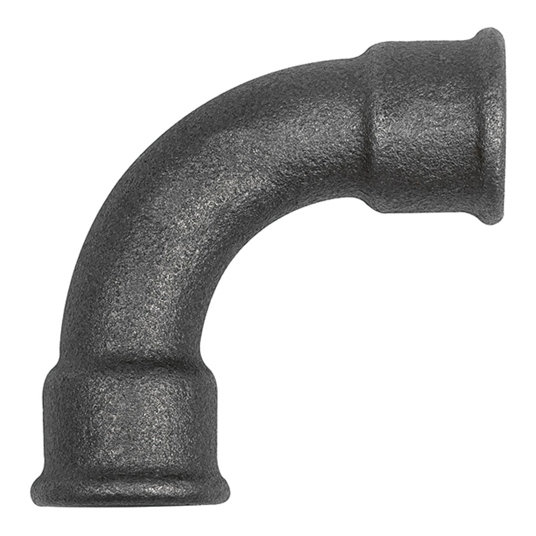 Riegler Coude 2, 90°, long, Rp 3/4 i., Rp 3/4 i., fonte malléable noir