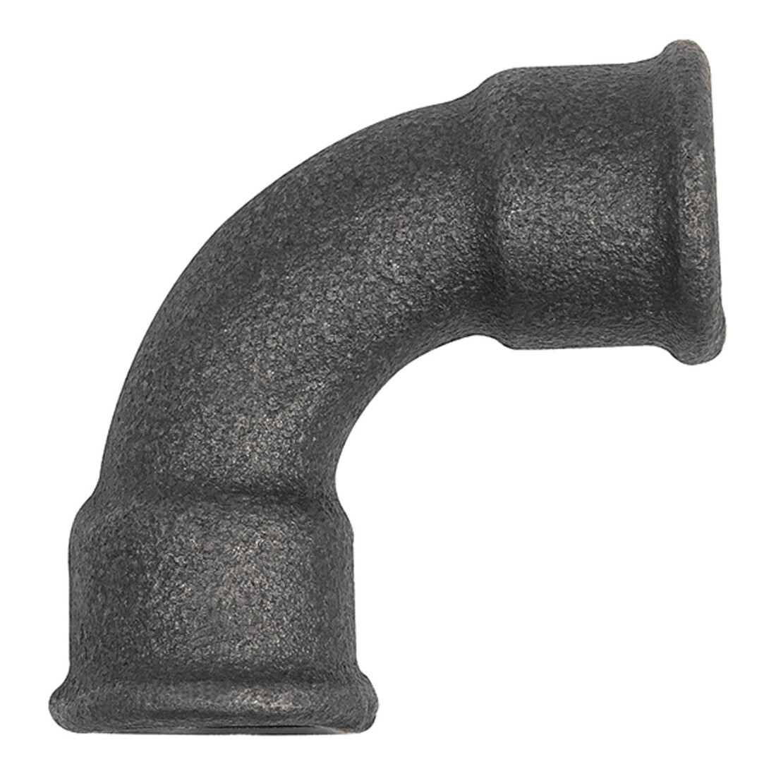 Riegler Coude 2a, 90°, court, Rp 2 i., Rp 2 i., fonte malléable noire