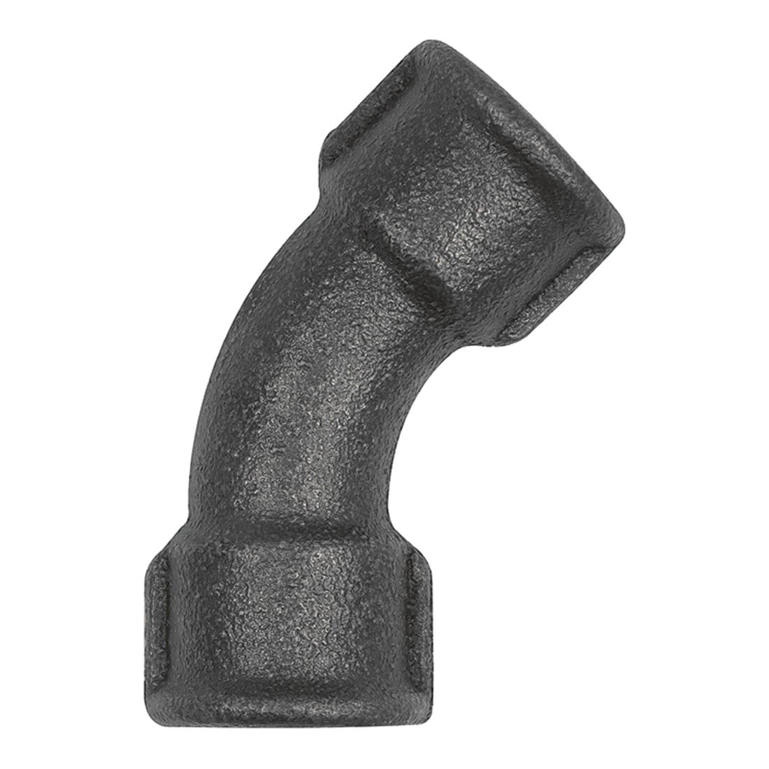 Riegler Coude 41, 45°, Rp 1 i., Rp 1 i., fonte malléable noire