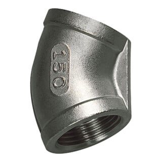 Riegler Coude 45°, intérieur/intérieur, Rp 3/4, acier inoxydable 1.4408