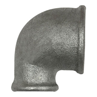Riegler Coude 90°, 90°, IG/IG, réduit Rp1 1/2, Rp1 1/4, fonte malléable galvanisée