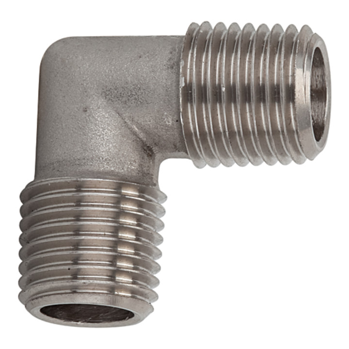 Riegler Coude, extérieur/extérieur, R 1/4, acier inoxydable 1.4404