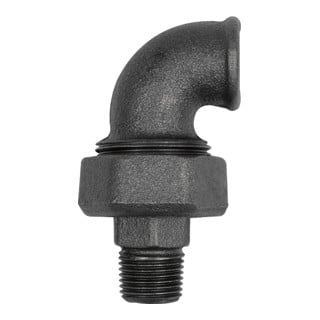 Riegler Coude fileté 98, conique étanche, Rp 1/2, R 1/2, acier trempé noir