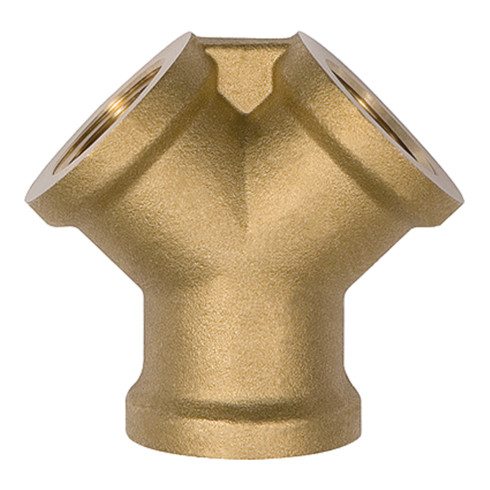 RIEGLER distributeur 2 groupes G 1/2 i. 2 x G 1/2 IG Laiton nu