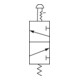 RIEGLER Distributeur 3/2 voies manuel M3 bouton champignon cran d'arrêt d'urgence NC G 1/8
