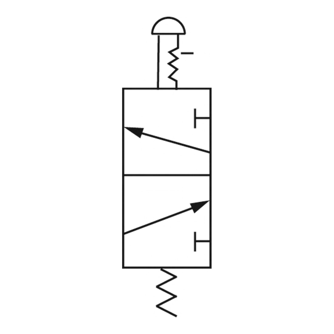 RIEGLER Distributeur 3/2 voies manuel M3 bouton champignon cran d'arrêt d'urgence NC G 1/8