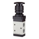 RIEGLER Distributeur 3/2 voies manuel M3 bouton champignon NC monostable G 1/8 noir
