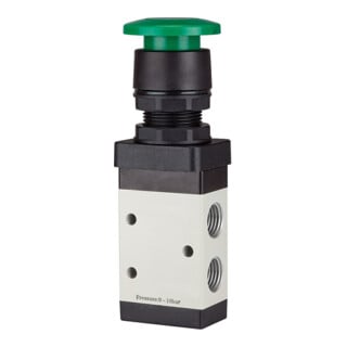Riegler distributeur 3/2-voies manuel Champignon bouton vert