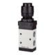 RIEGLER Distributeur 3/2 voies manuel M3 bouton poussoir NF monostable G 1/4 noir