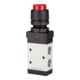 RIEGLER Distributeur 3/2 voies manuel M3 bouton poussoir NF monostable G 1/8 rouge