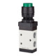 RIEGLER Distributeur 3/2 voies manuel M3 bouton poussoir NF monostable G 1/8 vert