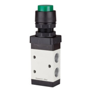Bouton-poussoir manuel Riegler 3/2 voies vert-1