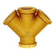 RIEGLER Distributeur 3 groupes G 3/8 i. 3 x G 3/8 IG Laiton nu