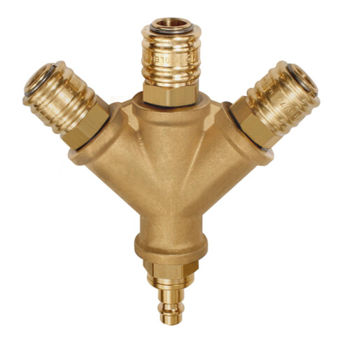 Riegler Distributeur, 3 raccords rapides NW7,2, embout NW7,2-7,8 G1/2