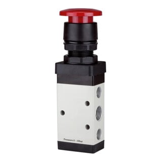 Riegler distributeur 5/2-voies manuel bouton champignon rouge