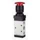 RIEGLER distributeur 5/2 voies manuel M5 bouton champignon monostable G 1/4 rouge