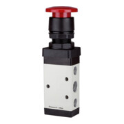 Riegler distributeur 5/2-voies manuel bouton champignon rouge-1