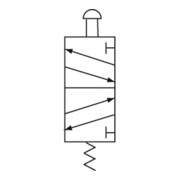 Riegler distributeur 5/2-voies manuel bouton champignon rouge-3