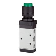 Bouton-poussoir manuel Riegler 5/2 voies vert-1