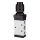 RIEGLER Distributeur 5/2 voies manuel M5 bouton-poussoir monostable G 1/8 noir