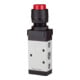 RIEGLER Distributeur 5/2 voies manuel M5 bouton-poussoir monostable G 1/8 rouge