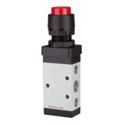 Riegler Distributeur 5/2 voies bouton poussoir manuel rouge-1