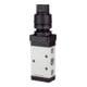 RIEGLER distributeur 5/2 voies manuel M5 levier court monostable G 1/4 noir