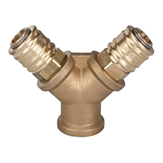 Riegler Distributeur avec 2 raccords rapides NW 7,2, G 1/4 IG