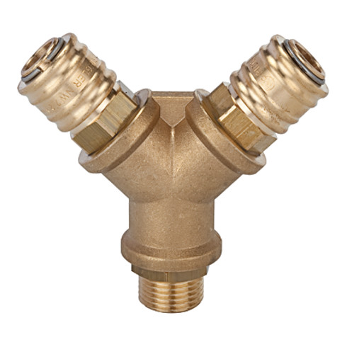 Riegler Distributeur avec 2 raccords rapides NW7,2, G 1/4 AG, »R26EMS«