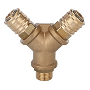Riegler Distributeur avec 2 raccords rapides NW7,2, G 3/8 M, »R26EMS«