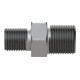 Riegler Doppelgewindenippel 245 AG/AG, R 3/4, R 3/8, schwarzer Temperguss