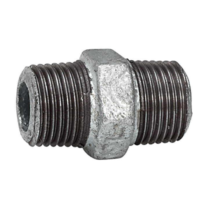 Riegler Doppelgewindenippel 280 AG/AG R 3/4 Temperguss schwarz feuerverz.