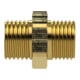 Riegler Doppelgewindenippel, G 1/4 a., G 1/2 a., SW 24, Messing