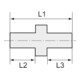 Riegler Doppelgewindenippel, G 1 a., G 1 a., SW 36, Edelstahl 1.4571