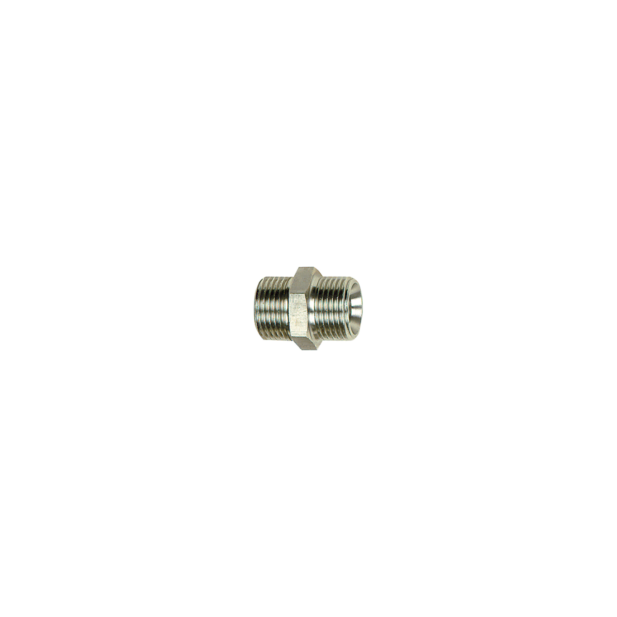 Riegler Doppelgewindenippel, G 3/4 a., G 1 a., SW 36, Edelstahl 1.4571