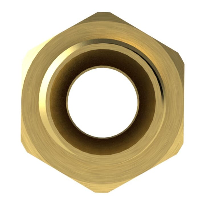 Riegler Doppelgewindenippel, G 3/8 a., G 3/4 a., SW 32, Messing