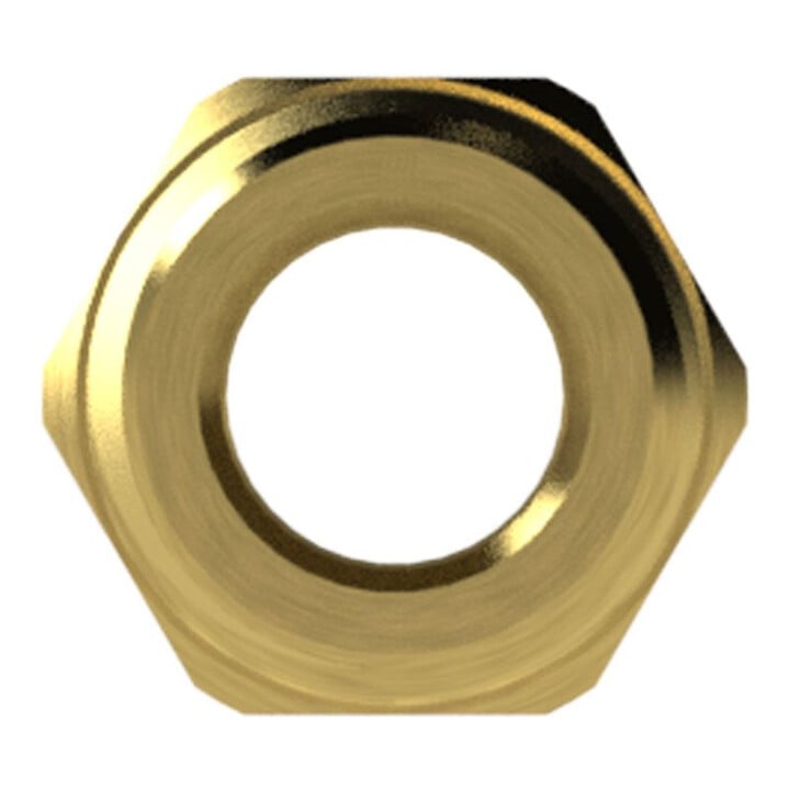 Riegler Doppelgewindenippel, R 1/4 a., R 1/4 a., SW 14, Messing