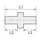 Riegler Doppelgewindenippel, R 2 a., R 2 a., SW 60, Edelstahl 1.4571