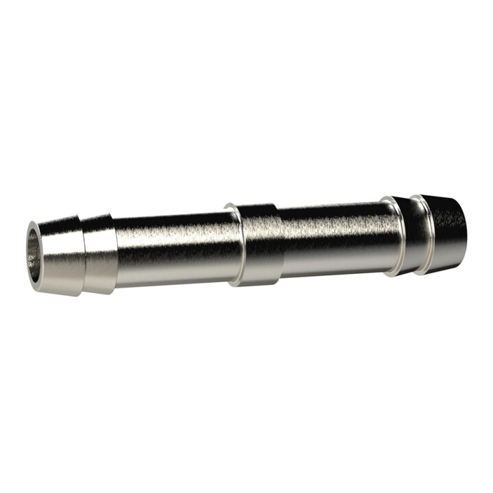 Riegler Double embout de tuyau, pour tuyau LW 9 mm, laiton nickelé