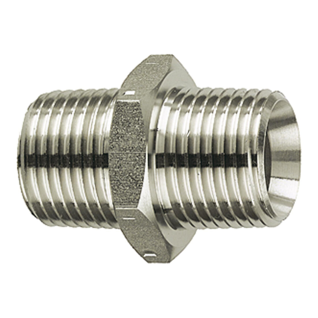 Riegler Double raccord fileté, R 1/8 a., R 1/8 a., SW 10, acier inoxydable 1.4571