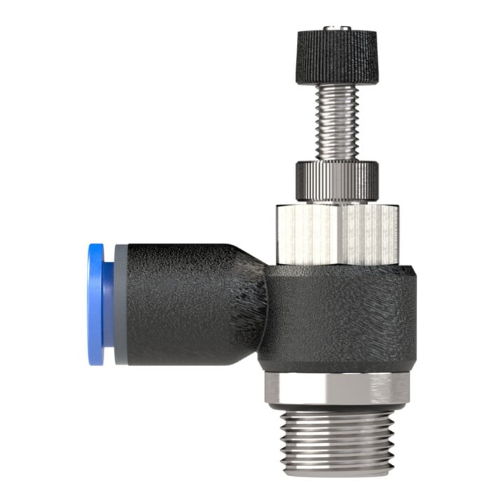 Riegler Drosselrückschlagven »Blaue Serie « Abluftdros. G1/2 a. 15bar Ã˜10mm