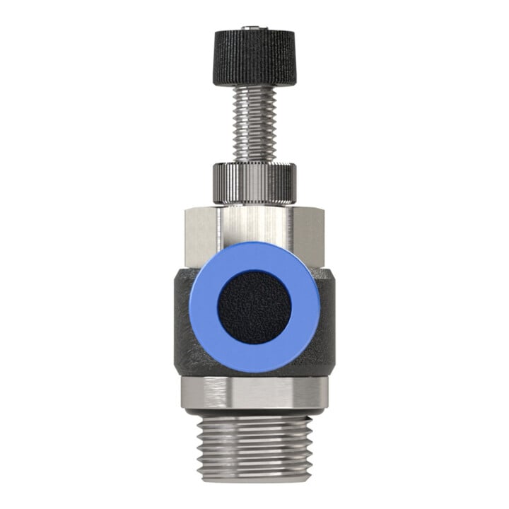 Riegler Drosselrückschlagven »Blaue Serie« Abluftdros. G1/8 a. 15bar Ã˜4mm