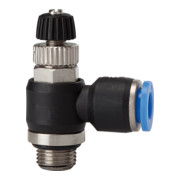 Riegler Drosselrückschlagven »Blaue Serie«, Abluftdros., M5 a. 15bar Ã˜4mm