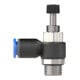 Riegler Drosselrückschlagven »Blaue Serie«, Abluftdros., M5 a. 15bar Ø6mm